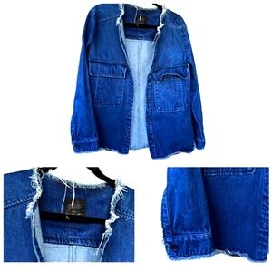 Zara Frayed Jean Jacket